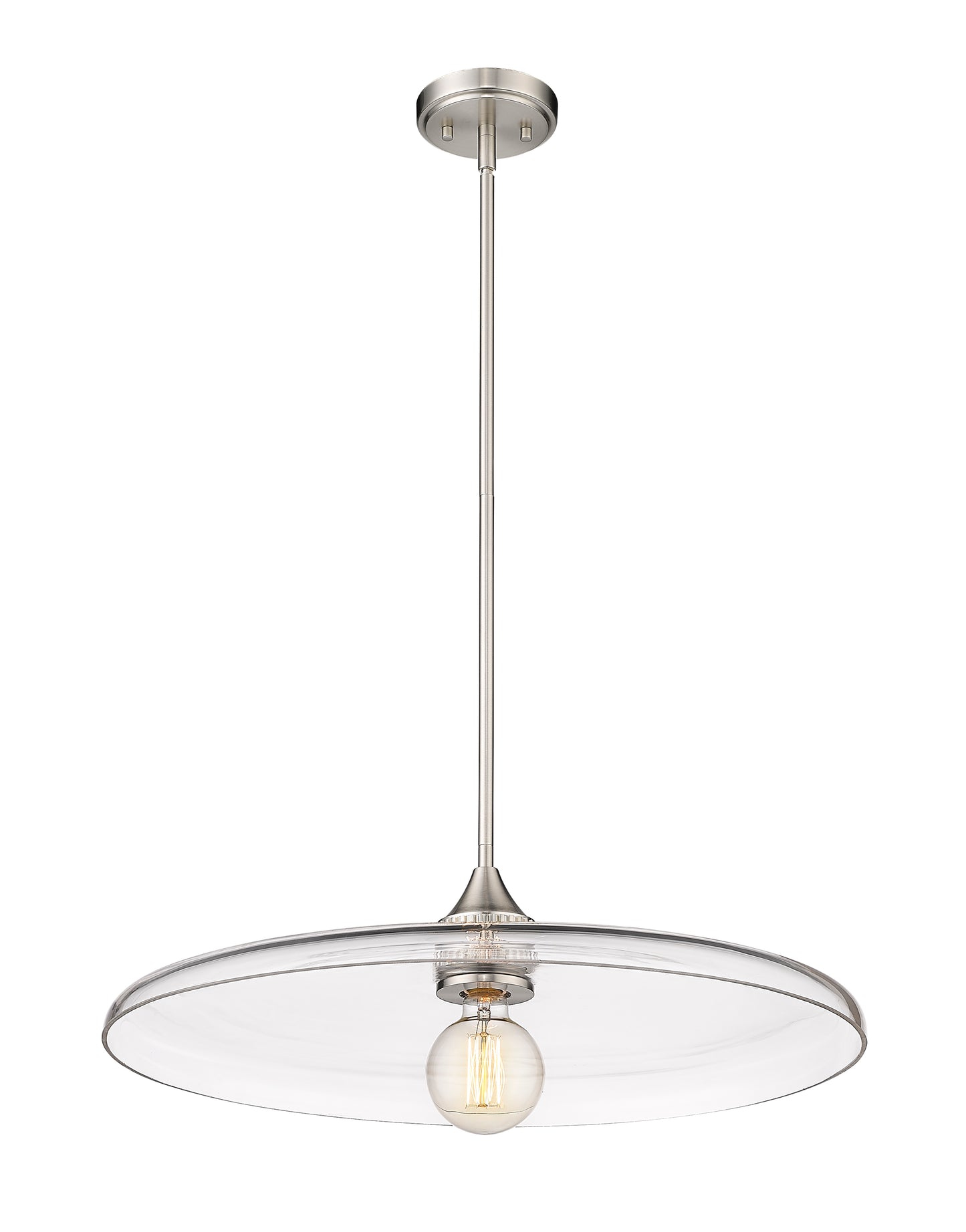 821P24-BN - Paloma 1 Light 24" Pendant - Brushed Nickel