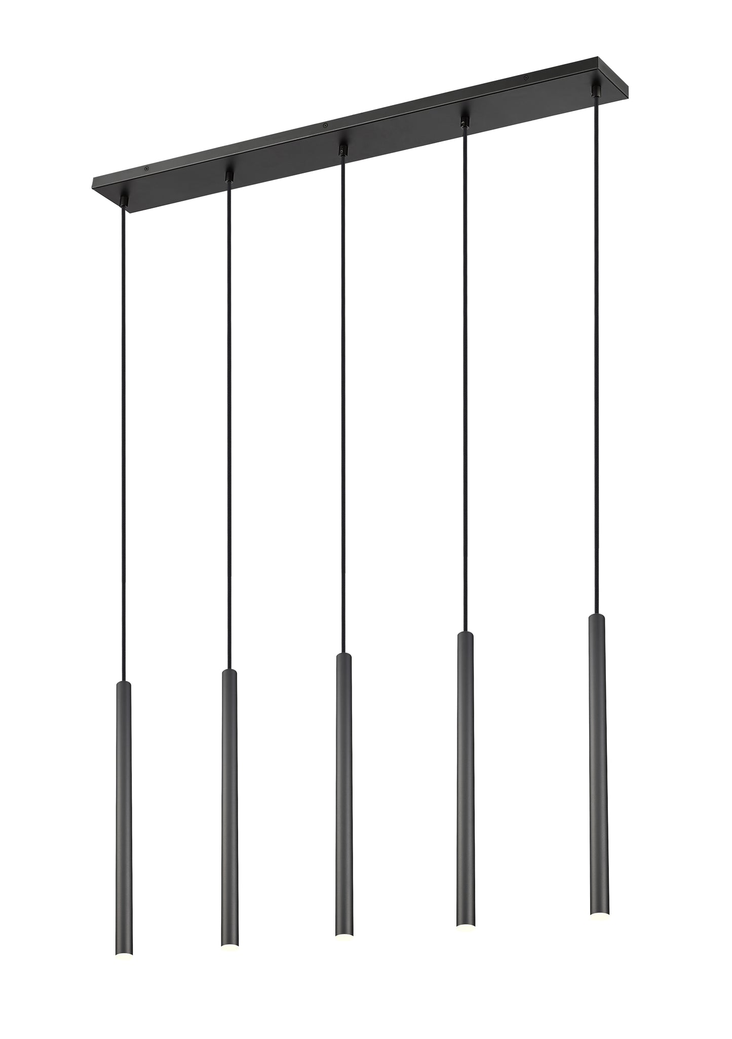 919MP24-5L-MB-LED - Forest 5 Light Linear 42" Chandelier - Matte Black