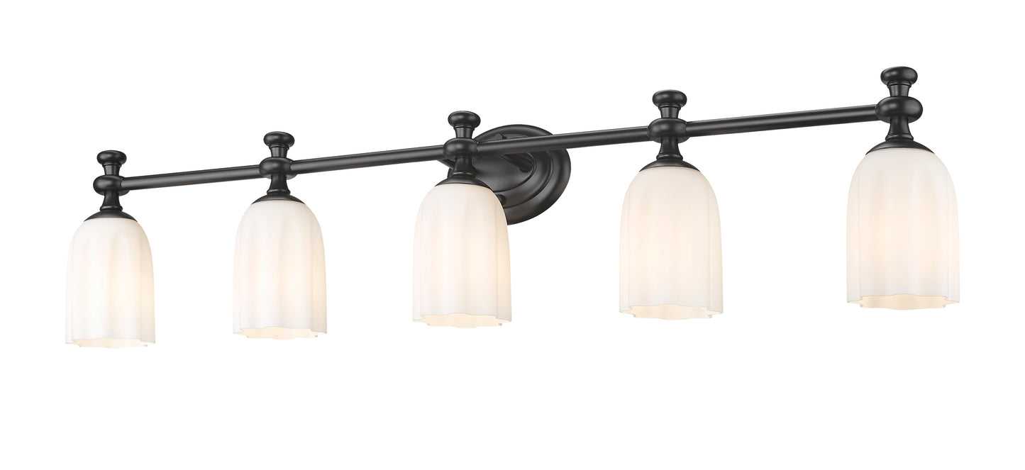 1102-5V-MB - Orion 5 Light 40" Vanity - Matte Black