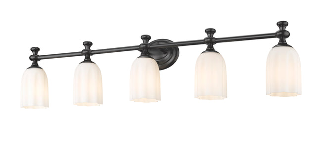 1102-5V-MB - Orion 5 Light 40" Vanity - Matte Black