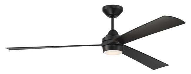 STL60FB3-NWF - Sterling 60" 3 Blade Indoor Outdoor Ceiling Fan with Light Kit - Flat Black