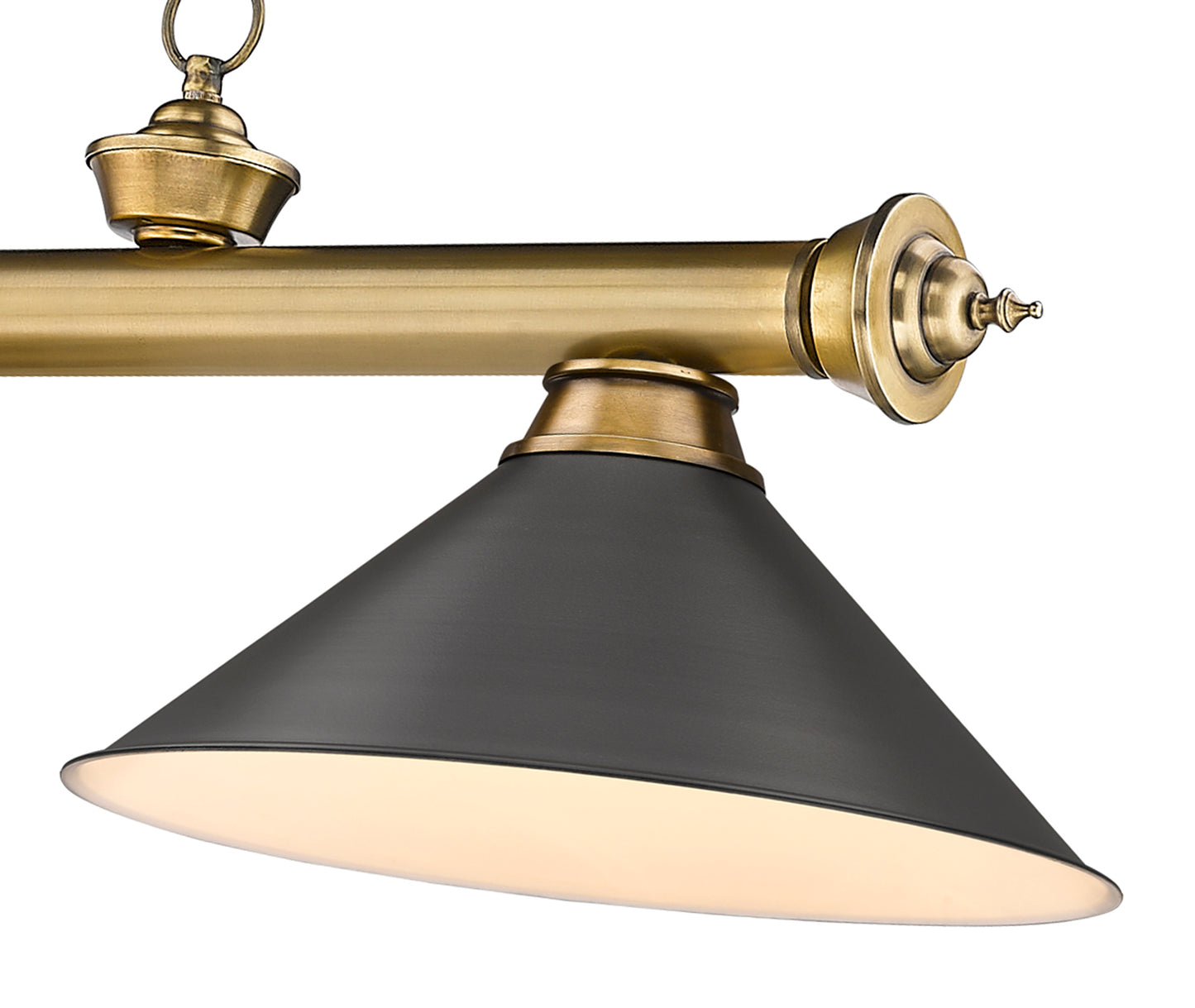2306-3RB-BRZ15 - Cordon 3 Light 57" Billiard - Rubbed Brass