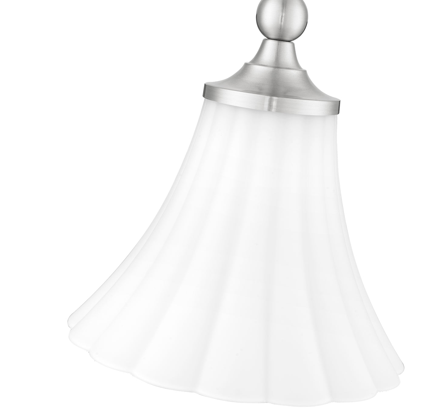1958P8-BN - Fleur 1 Light 8" Pendant - Brushed Nickel