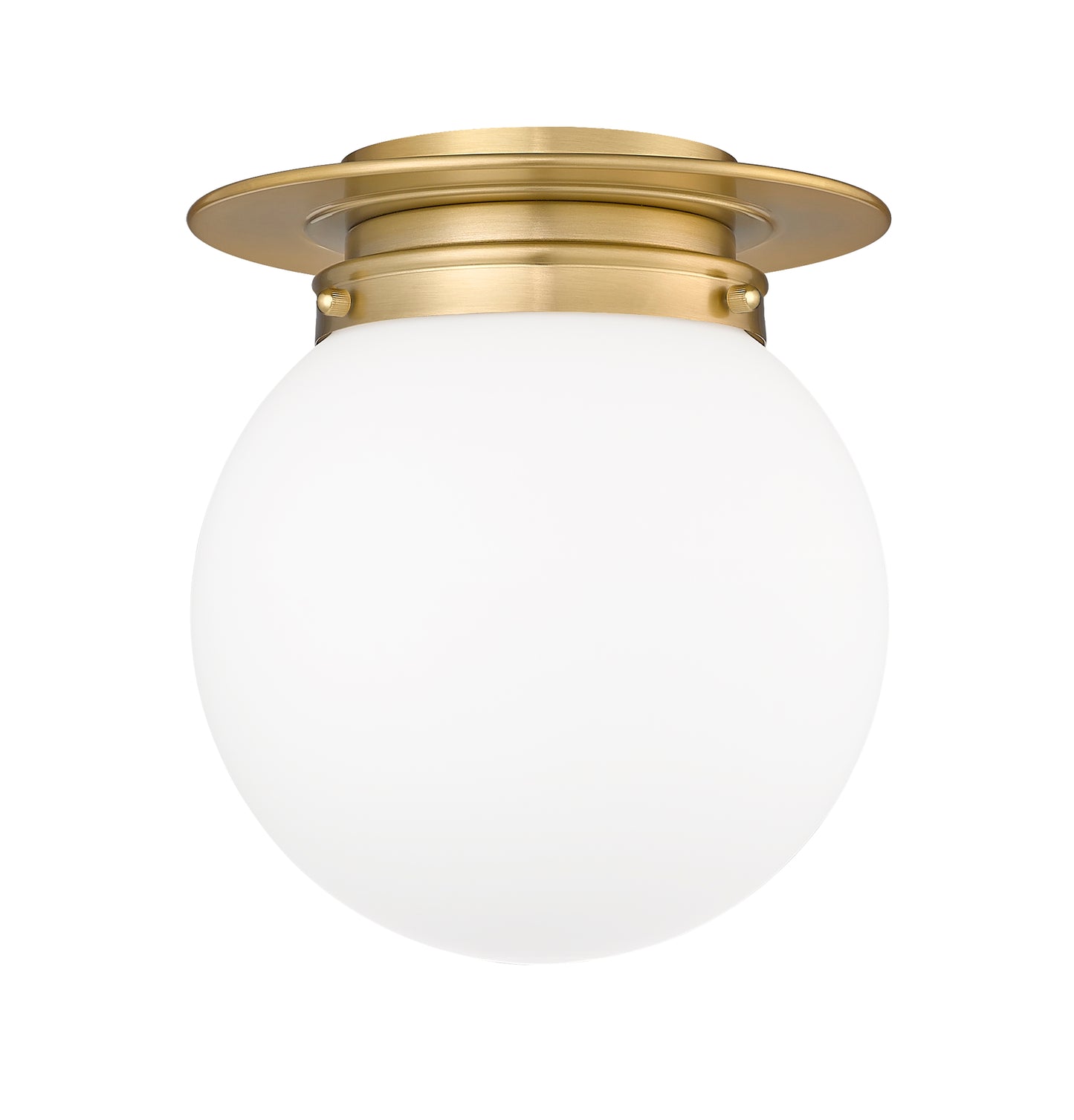 7505F9-HBR - Calhoun 1 Light Flush 9" Mount - Heritage Brass