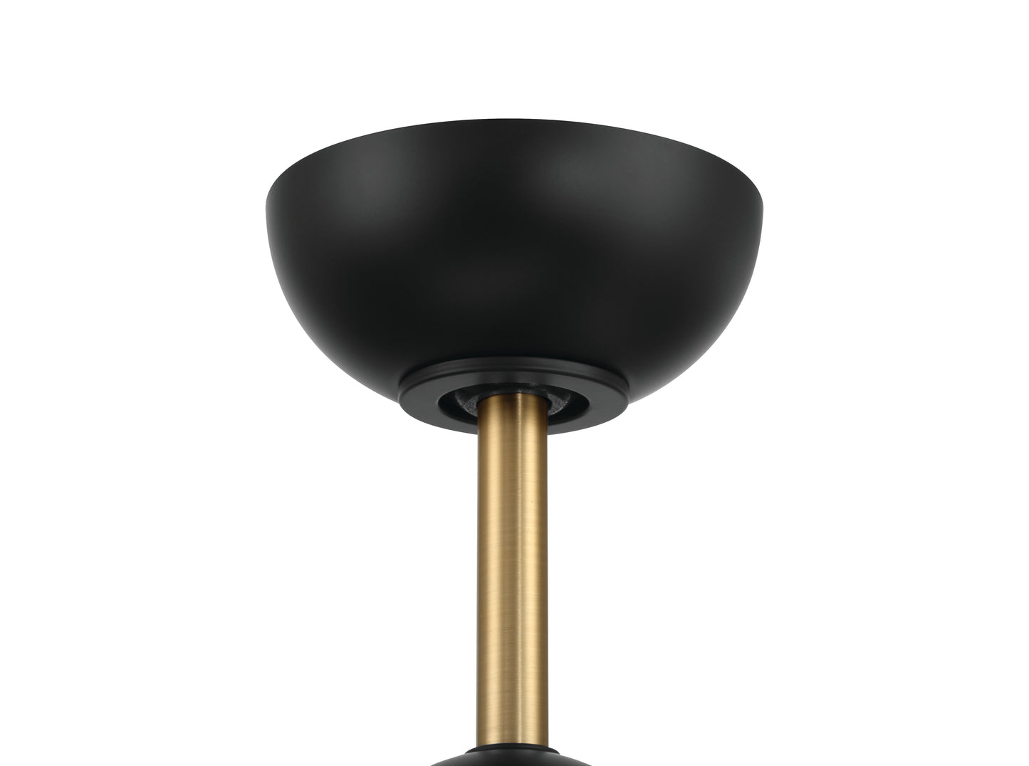 OTT60FBSB3 - Otto 60" 3 Blade Ceiling Fan with Light Kit - Flat Black / Satin Brass