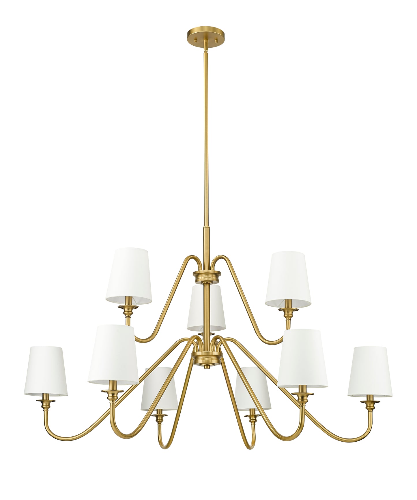 7509-9-46MGLD - Gianna 9 Light 46" Chandelier - Modern Gold