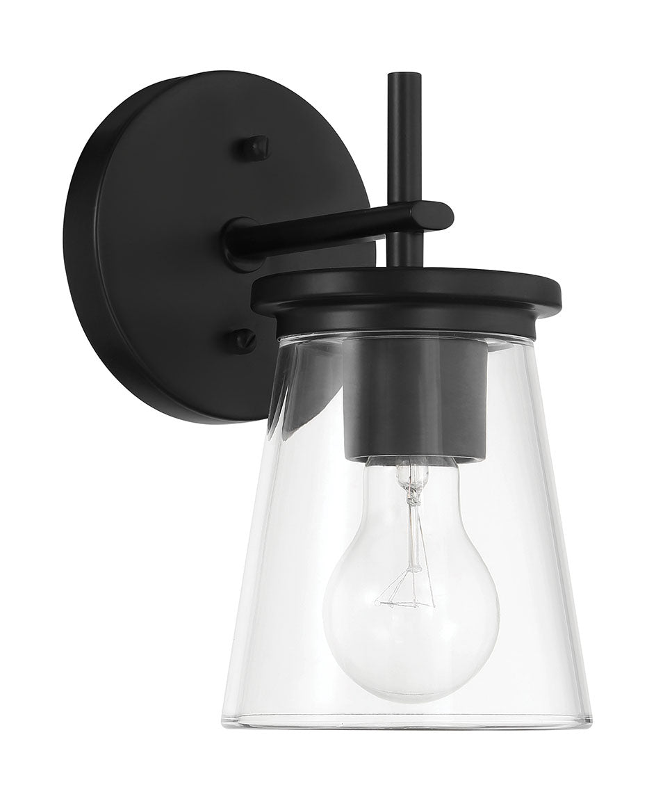 60401-FB - Connell 1 Light 9.38" High Wall Sconce - Flat Black