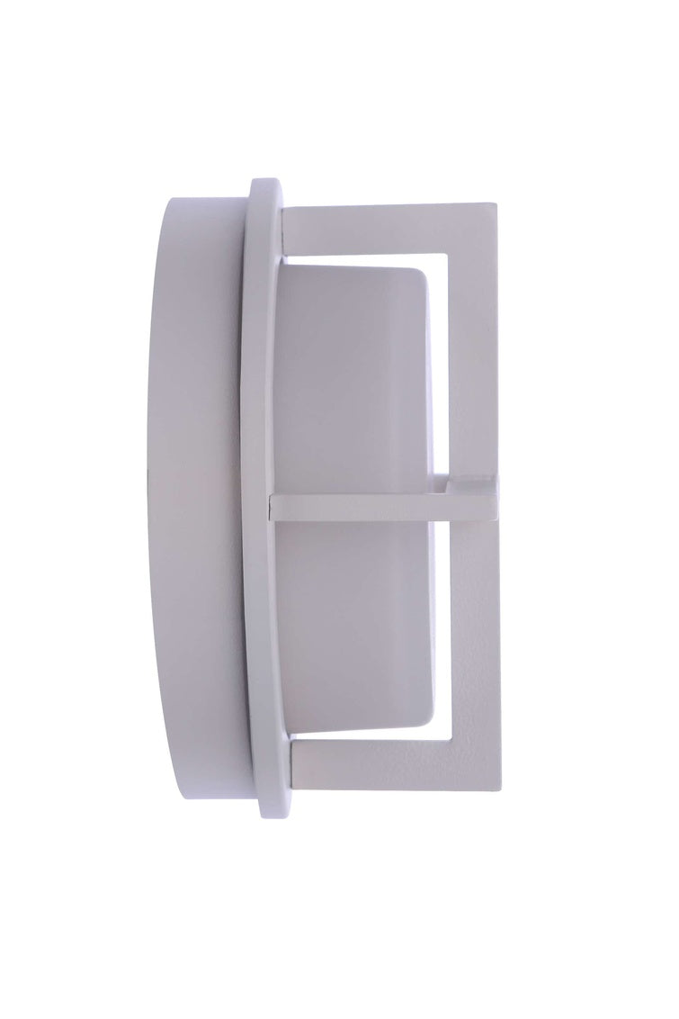 ZA5902-TW - Bulkhead Round 1 Light 3.94" High Outdoor Wall/Ceiling Mount - Textured White