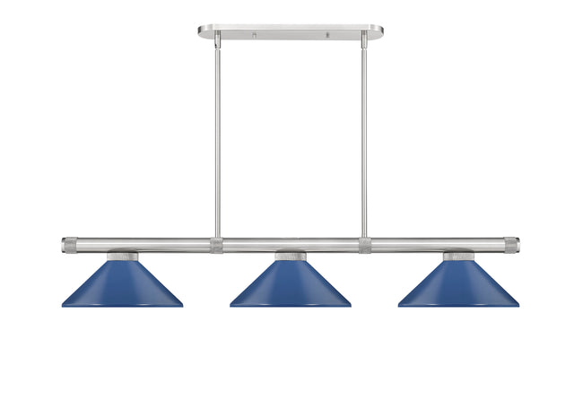 3050-3BN-MNB - Vanguard 3 Light 58" Billiard - Brushed Nickel