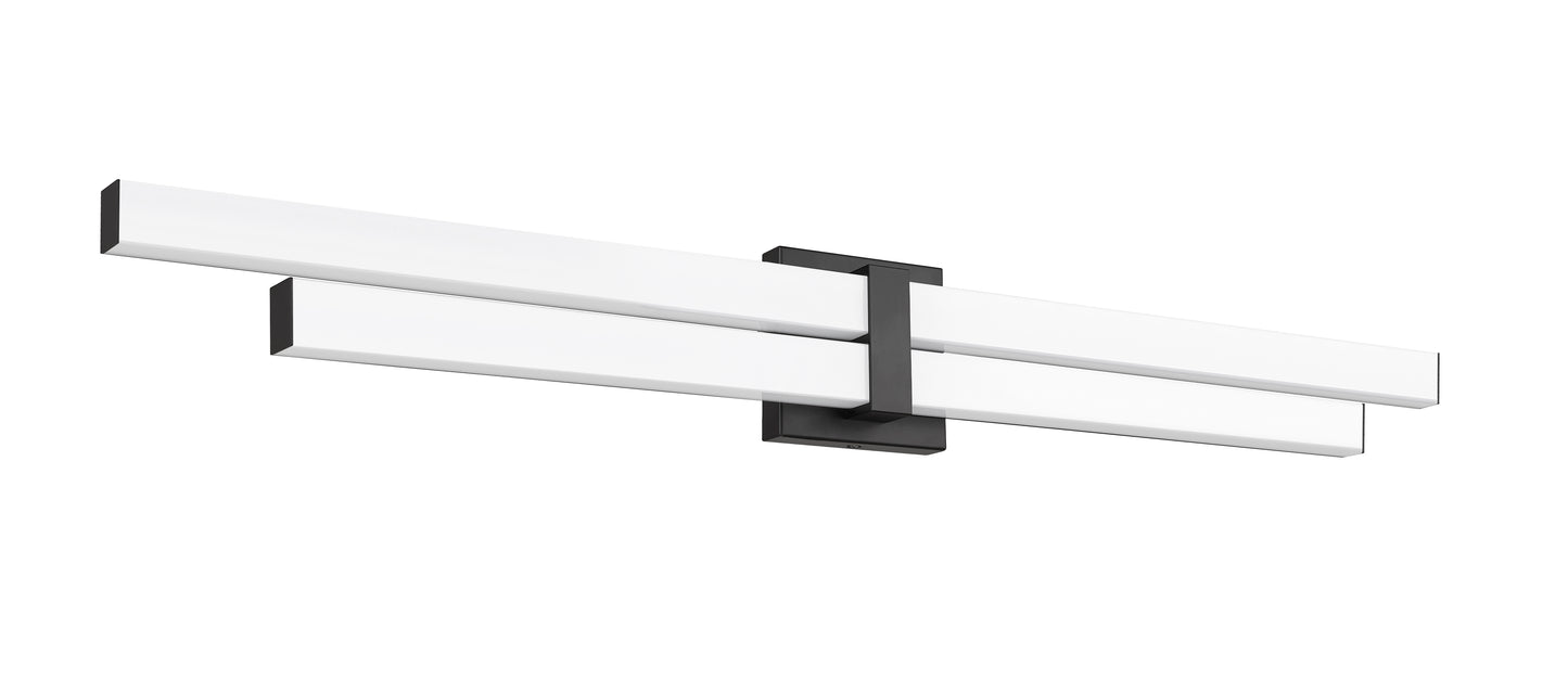 1008-40W-MB-LED - Zane 2 Light 40" Vanity - Matte Black