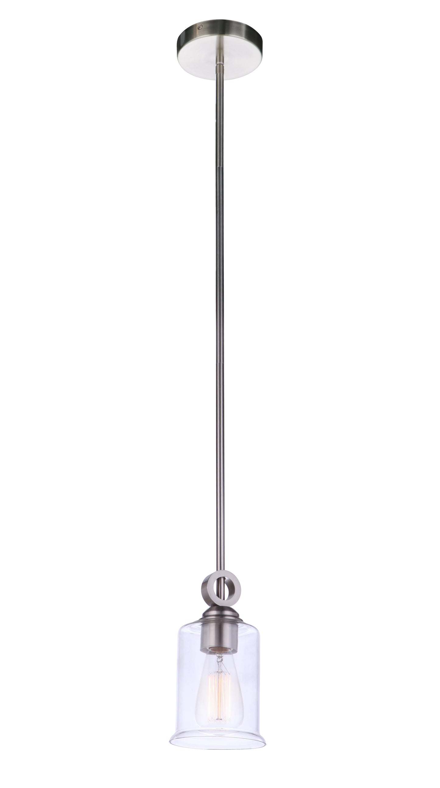56491-BNK - Romero 1 Light 5" Wide Mini Pendant - Brushed Nickel
