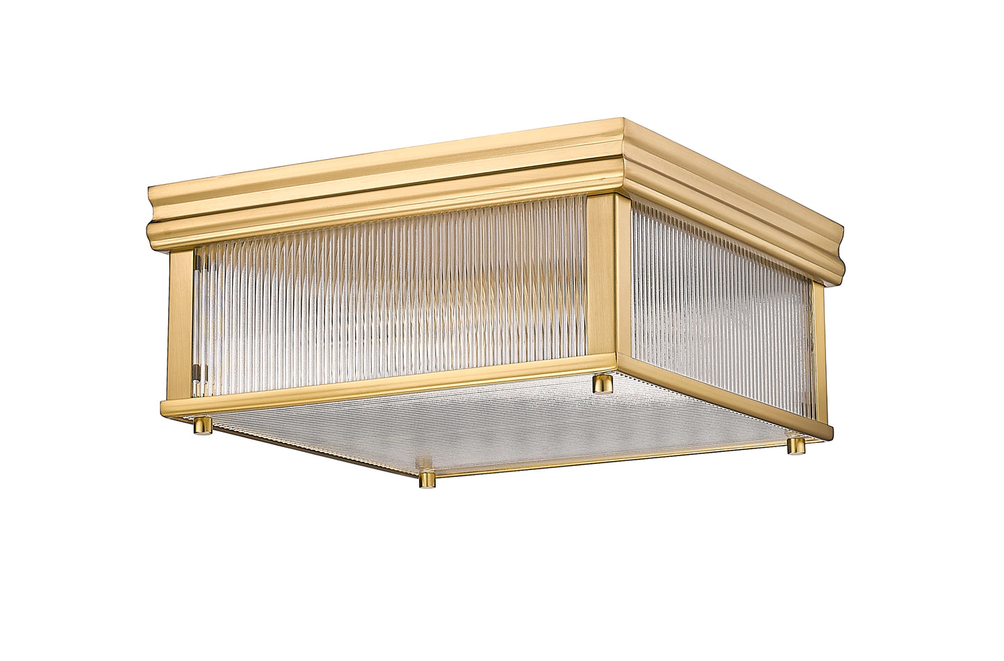 7504FS13-MGLD - Carnaby 2 Light Flush 13" Mount - Modern Gold