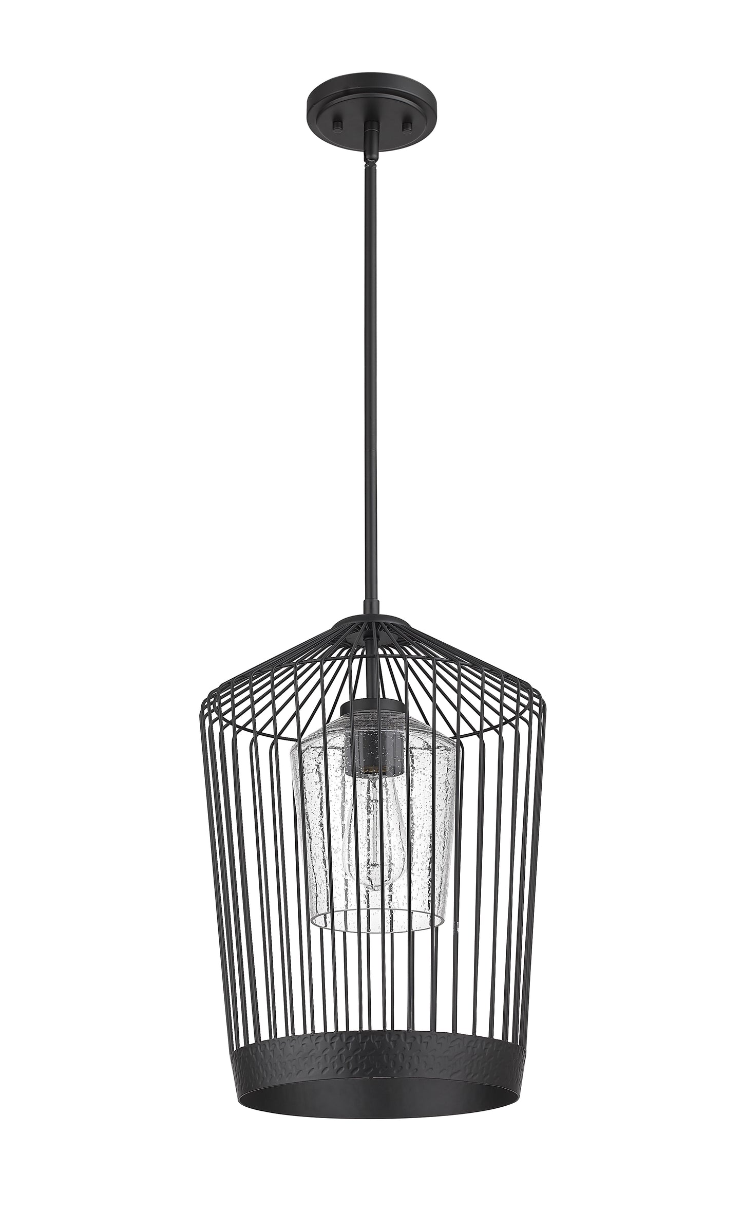 342P13-MB - Lido 1 Light 13" Pendant - Matte Black