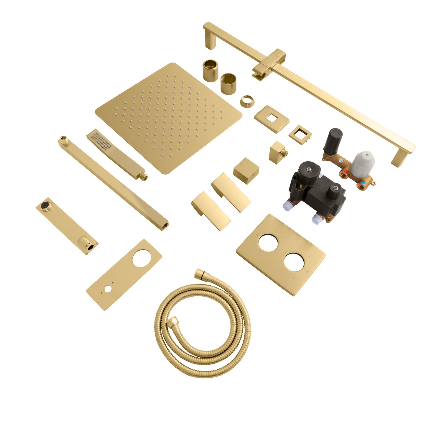 BLS-SHS12-CB - Bliss Shower System with 12" Oversized Shower Head in Champagne Bronze