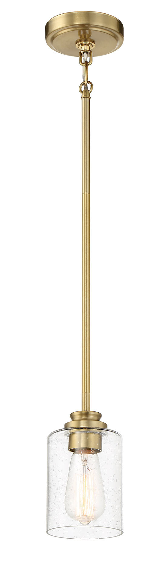 50591-SB - Bolden 1 Light 5" Wide Mini Pendant - Satin Brass