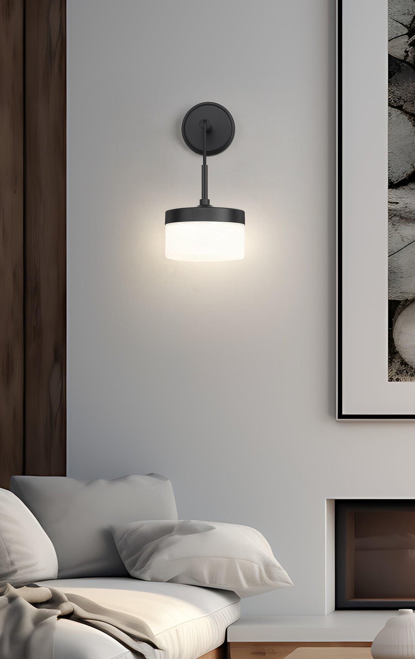 827S-MB-LED - Renaud 1 Light Wall 11" Sconce - Matte Black