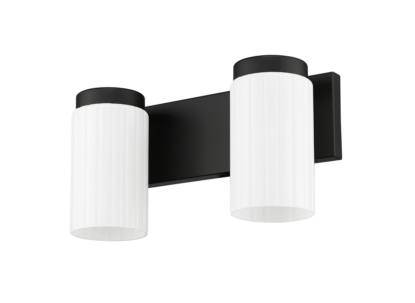 746-2V-MB - Burk 2 Light 14" Vanity - Matte Black