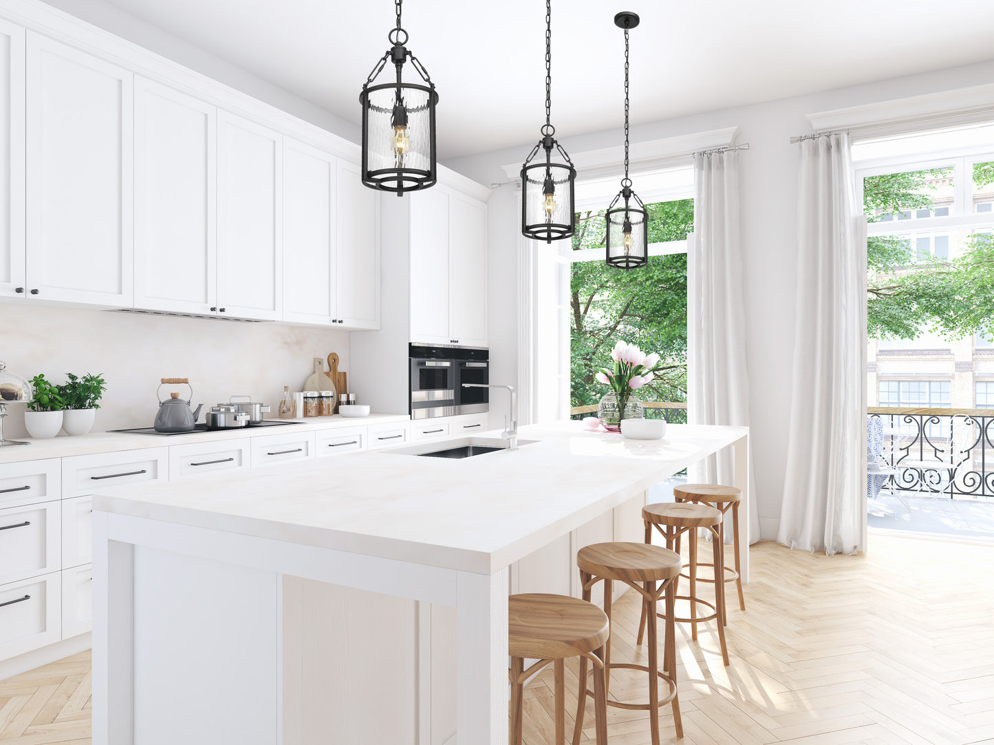 346P8-MB - Barrington 1 Light 8" Pendant - Matte Black
