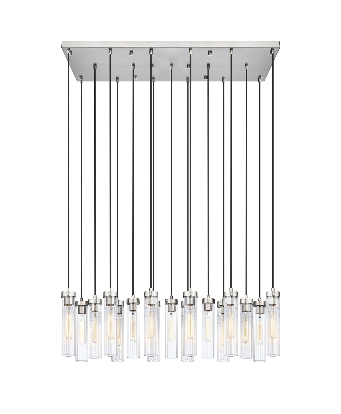 740P-17L-BN - Beau 17 Light Linear 42" Chandelier - Brushed Nickel