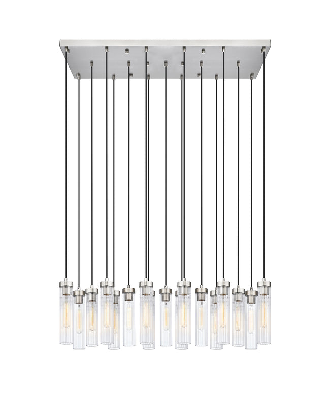 740P-17L-BN - Beau 17 Light Linear 42" Chandelier - Brushed Nickel