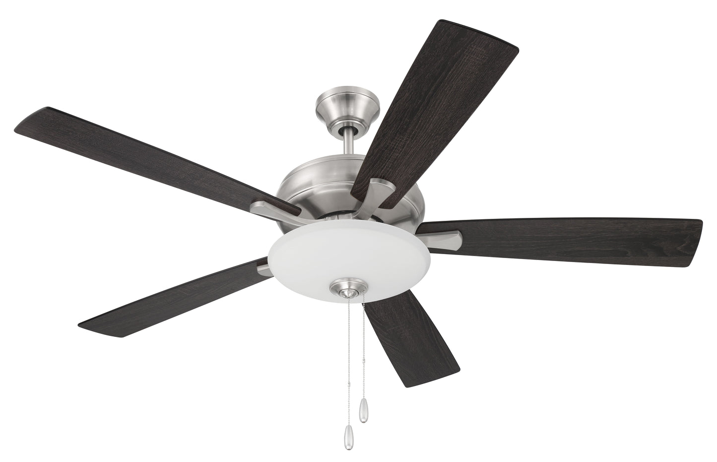 ECF111BNK5-BNGW - Eos 3 Light Bowl 52" 5 Blade Ceiling Fan with Light Kit - Brushed Nickel
