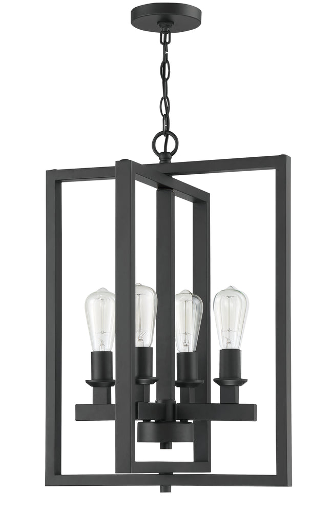 53134-FB - Chicago 4 Light 18" Wide Foyer Light - Flat Black