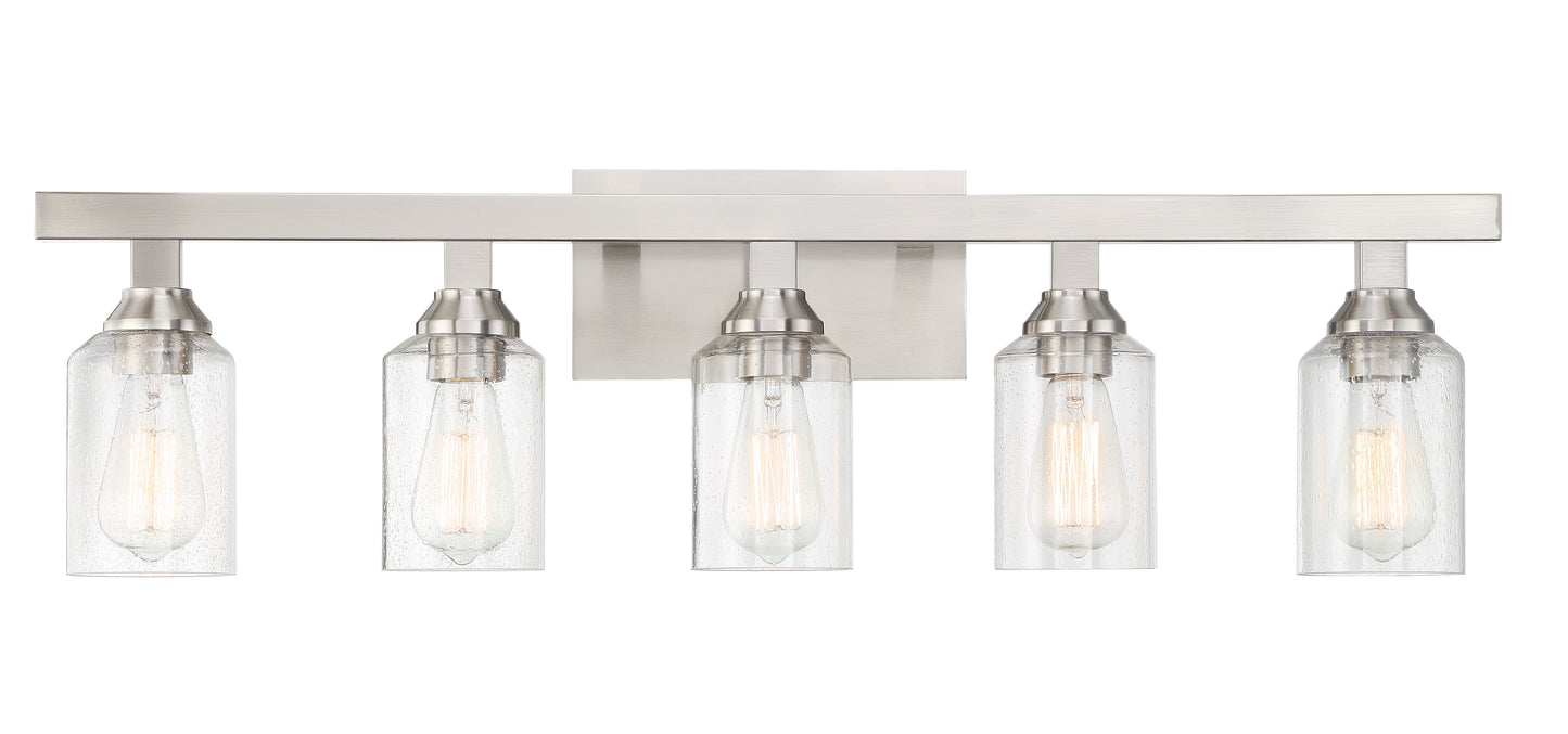 53105-BNK - Chicago 5 Light 36" Wide Vanity Light - Brushed Nickel