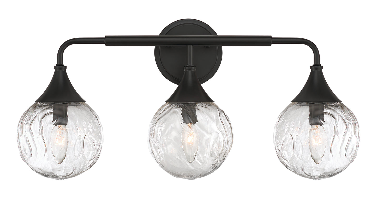 61203-FB - Reflection 3 Light 24" Wide Vanity Light - Flat Black