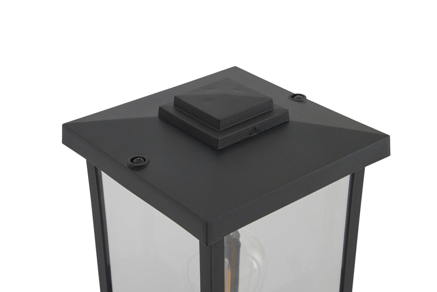 ZA2415-TB-C - Resilience Lanterns 1 Light 15" High Post Mount - Textured Black