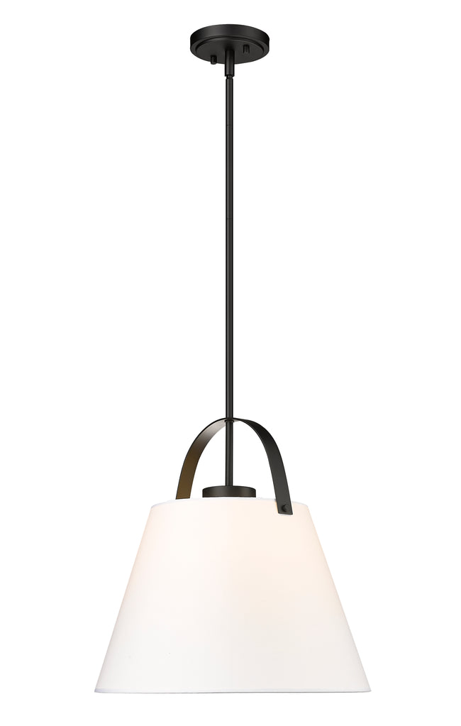 743P18-MB - Z-Studio 1 Light 18" Pendant - Matte Black