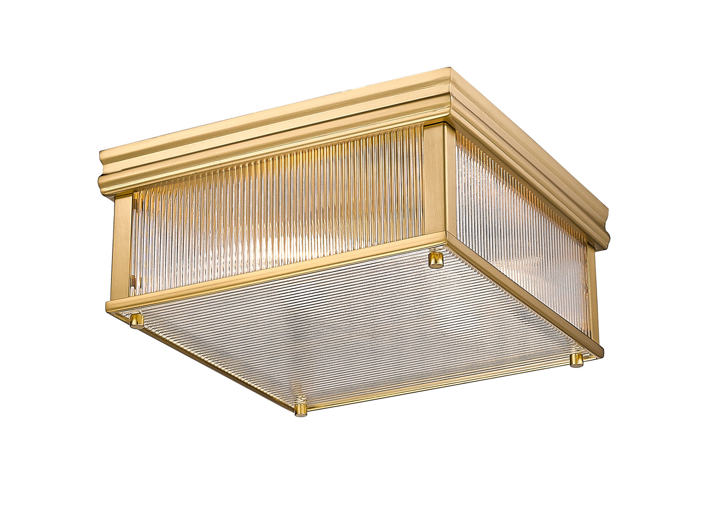 7504FS13-MGLD - Carnaby 2 Light Flush 13" Mount - Modern Gold