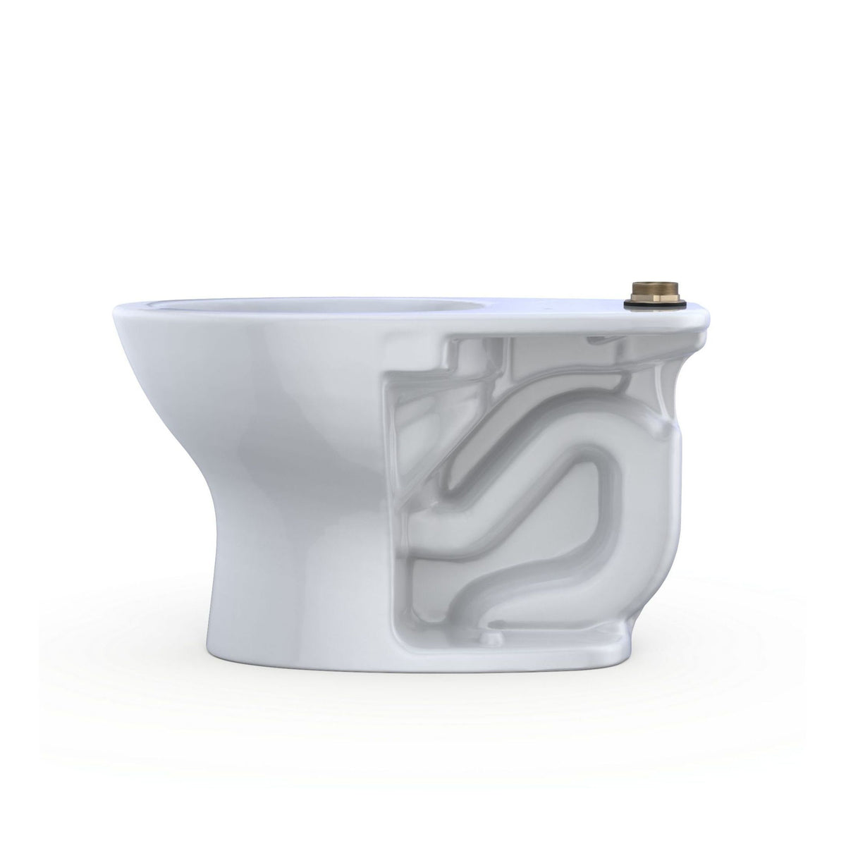 CT725CUG#01 - Commercial Floor Mounted Elongated Toilet with CEFIONTECT Ceramic Glaze - Cotton White