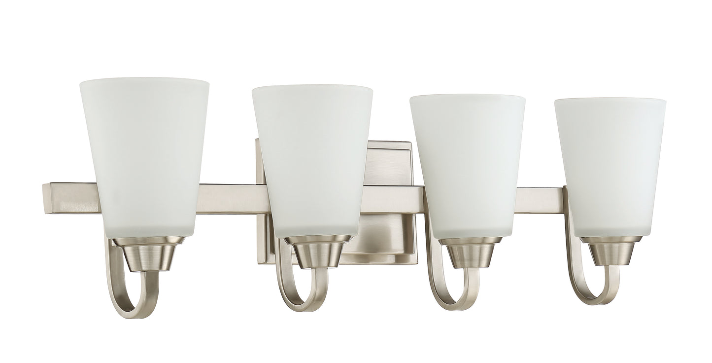 41904-BNK - Grace 4 Light 28" Wide Vanity Light - Brushed Nickel