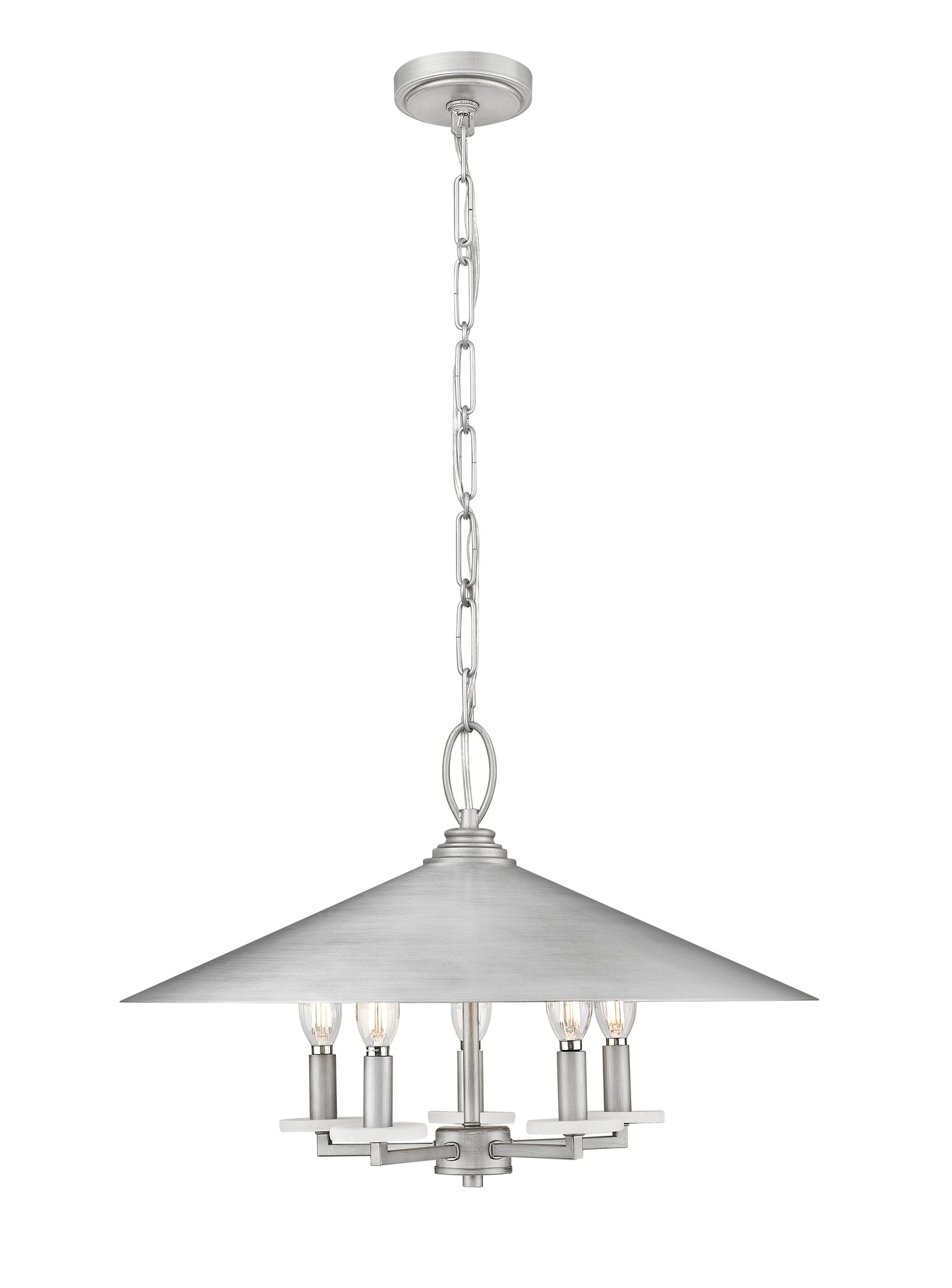 1953-22SPT - Rialto 5 Light 22" Pendant - Signature Pewter