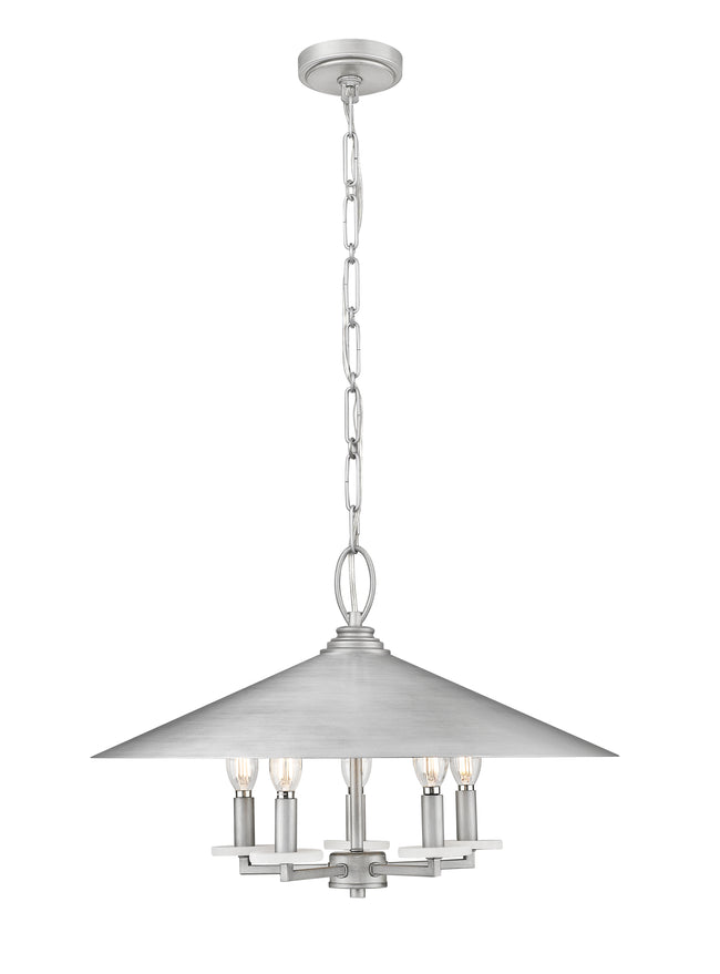 1953-22SPT - Rialto 5 Light 22" Pendant - Signature Pewter