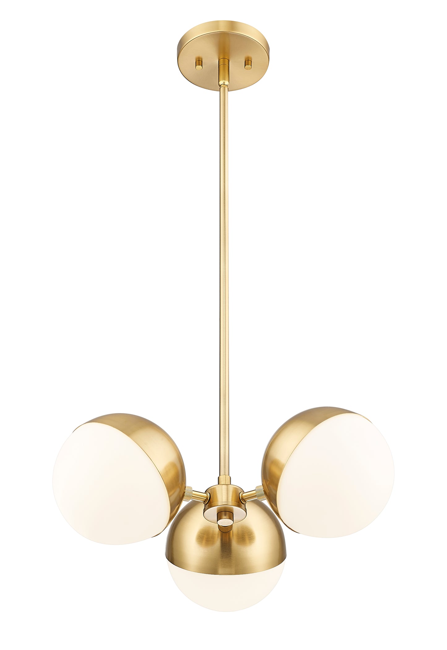 7517-3MGLD - Realm Sphere 3 Light 17" Chandelier - Modern Gold