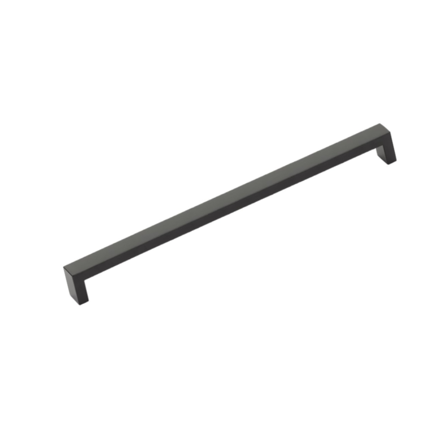 86720US19 - Keaton 12" Center to Center Handle Cabinet Pull - Modern Rectangular Collection - Flat Black