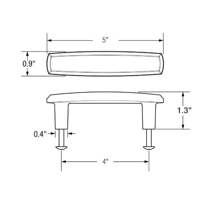 4357044 - Severin Fayerman 4" Centers Bar Pull - Satin Brass