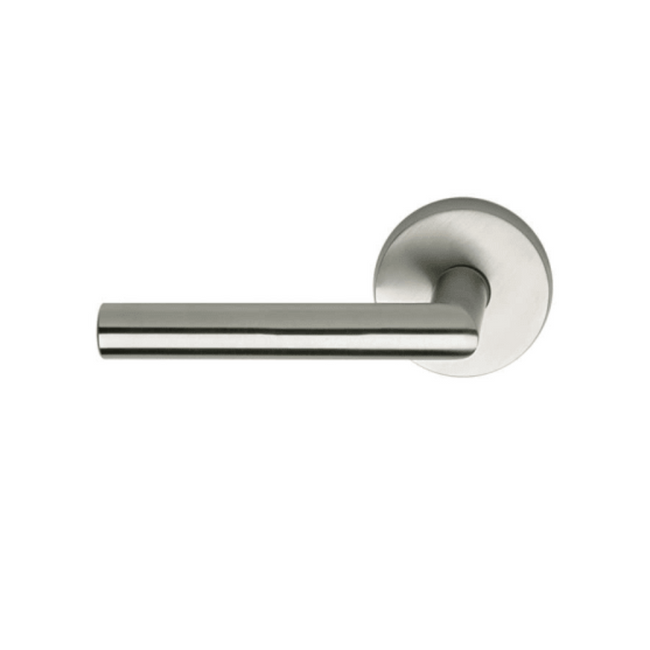 12/0.SD32D - Single Dummy Angle - Left Handed Lever - Plain Rosette - Polished Stainless Steel
