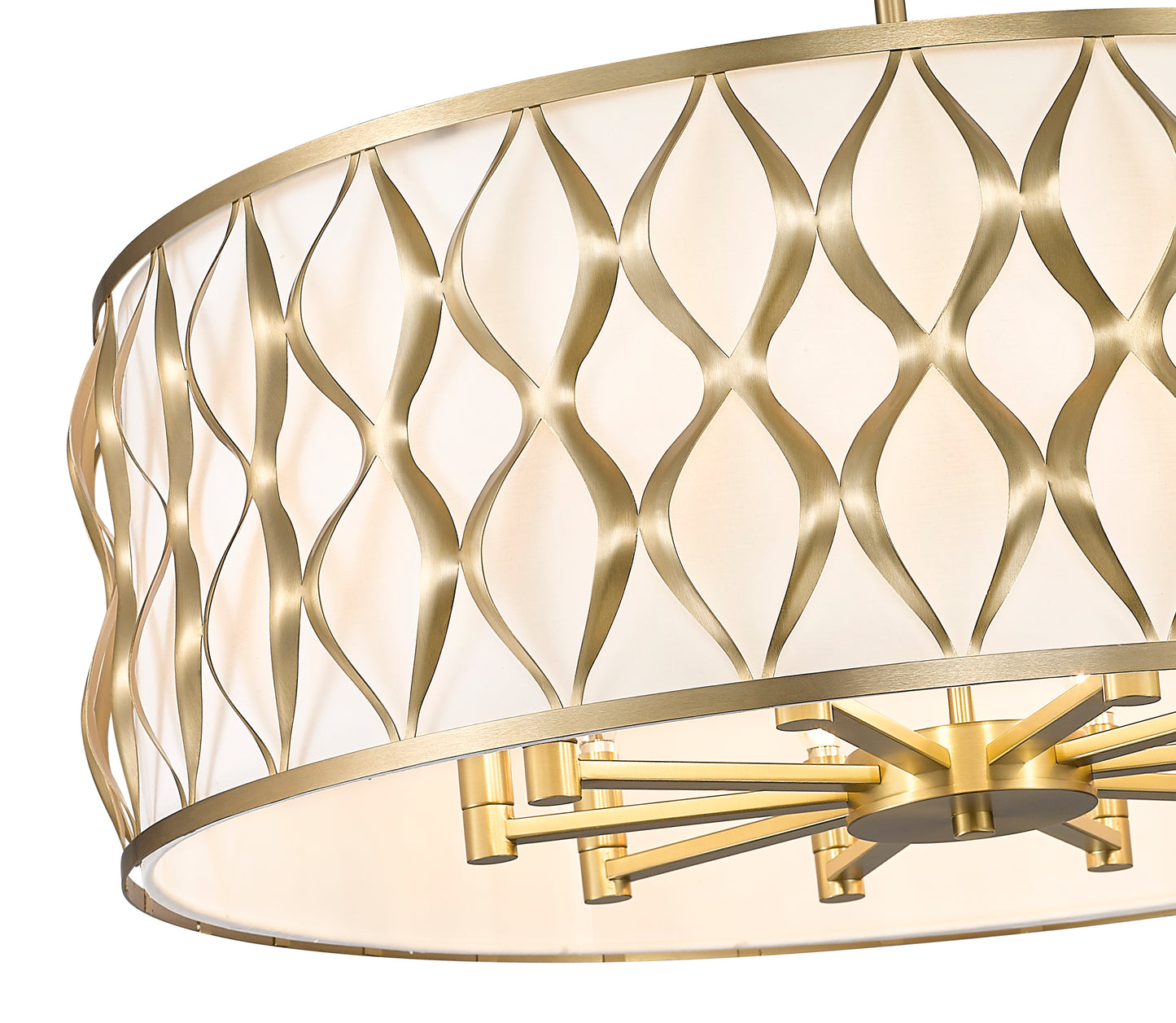 1948P32-MGLD - Harden 10 Light 32" Pendant - Modern Gold