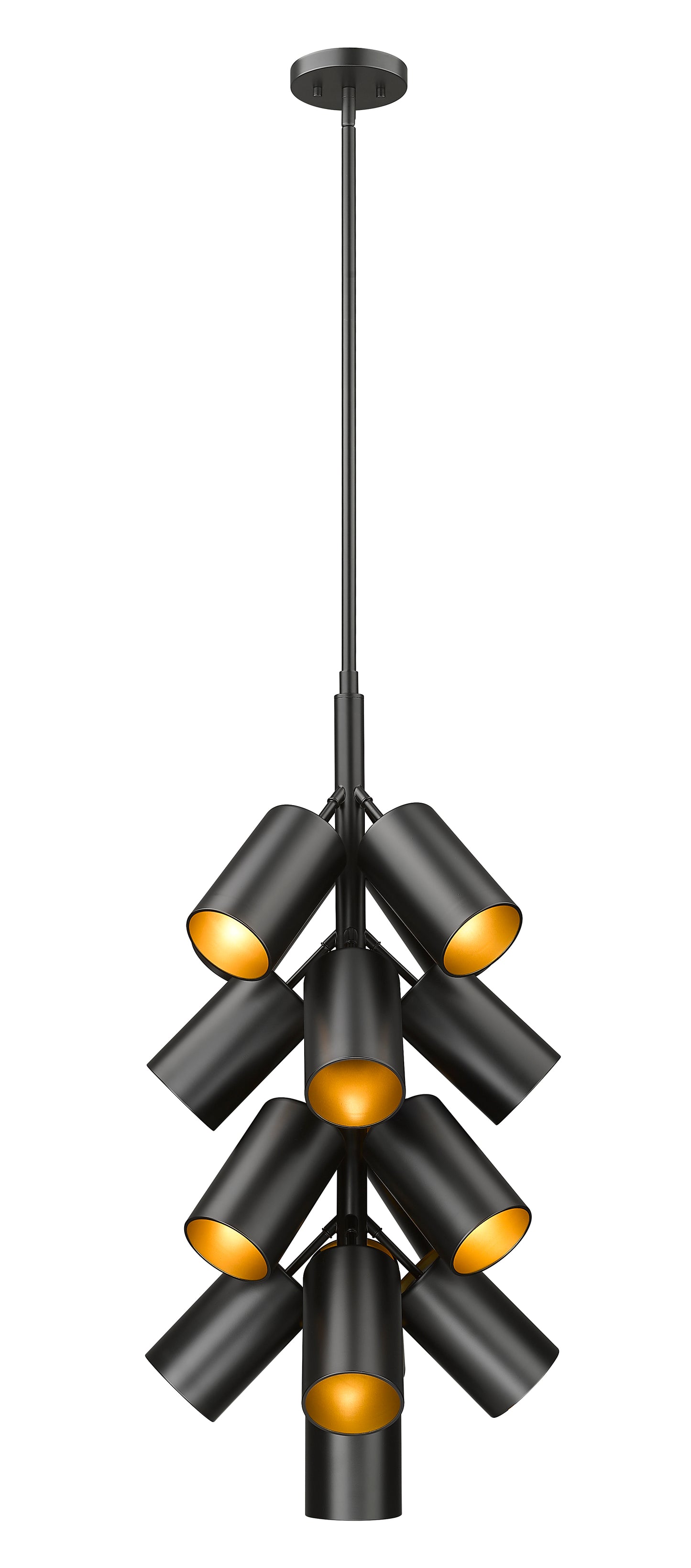 7520-17MB - Lumina 17 Light 17" Chandelier - Matte Black