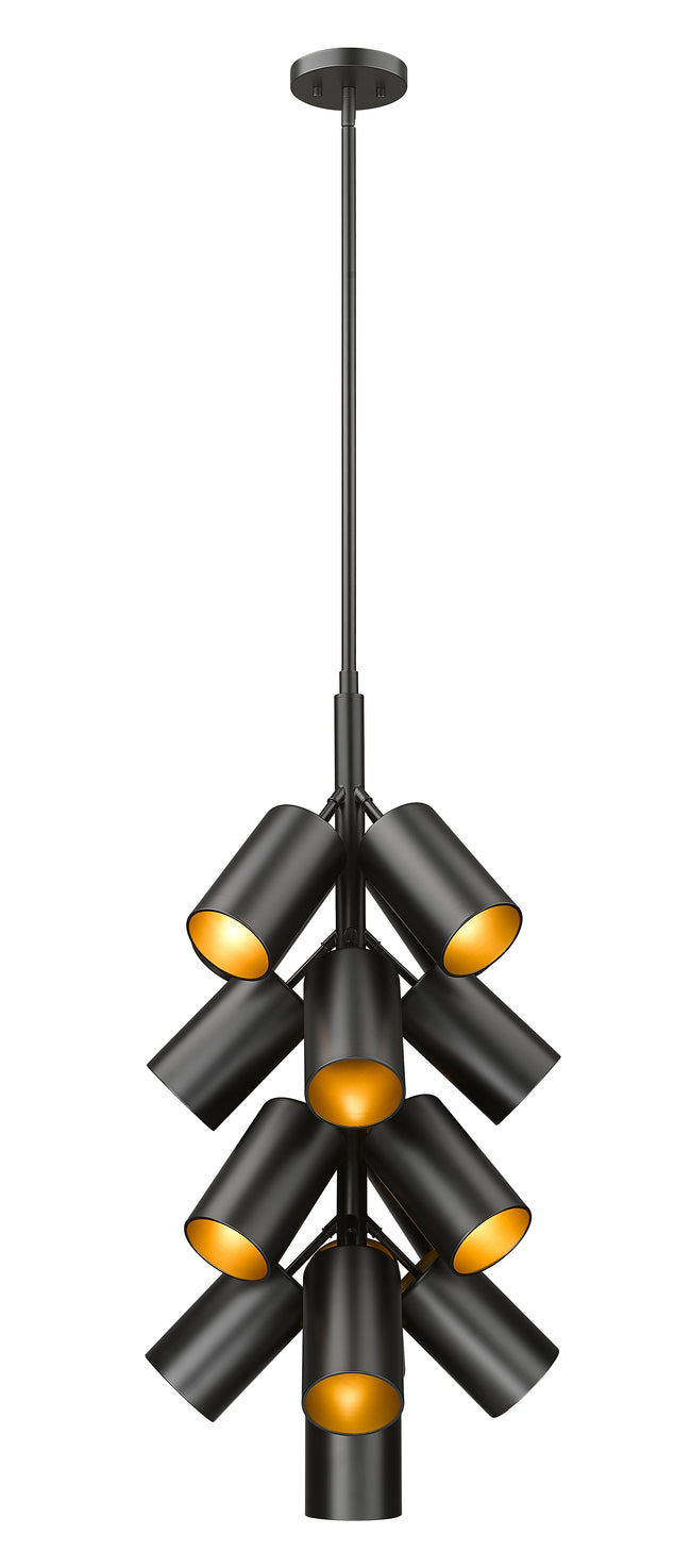 7520-17MB - Lumina 17 Light 17" Chandelier - Matte Black