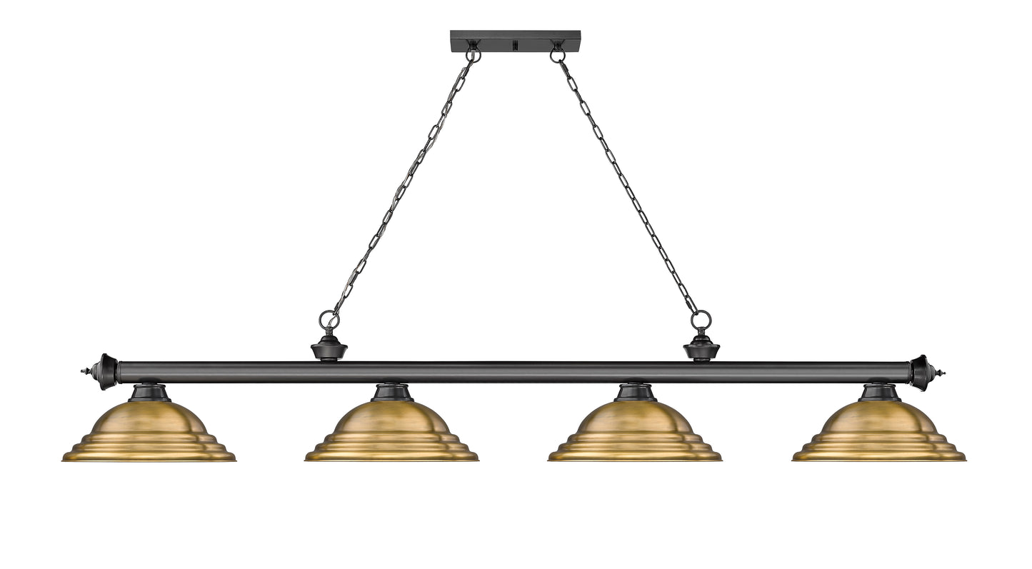 2306-4BP-SRB - Cordon 4 Light 82" Billiard - Bronze Plate