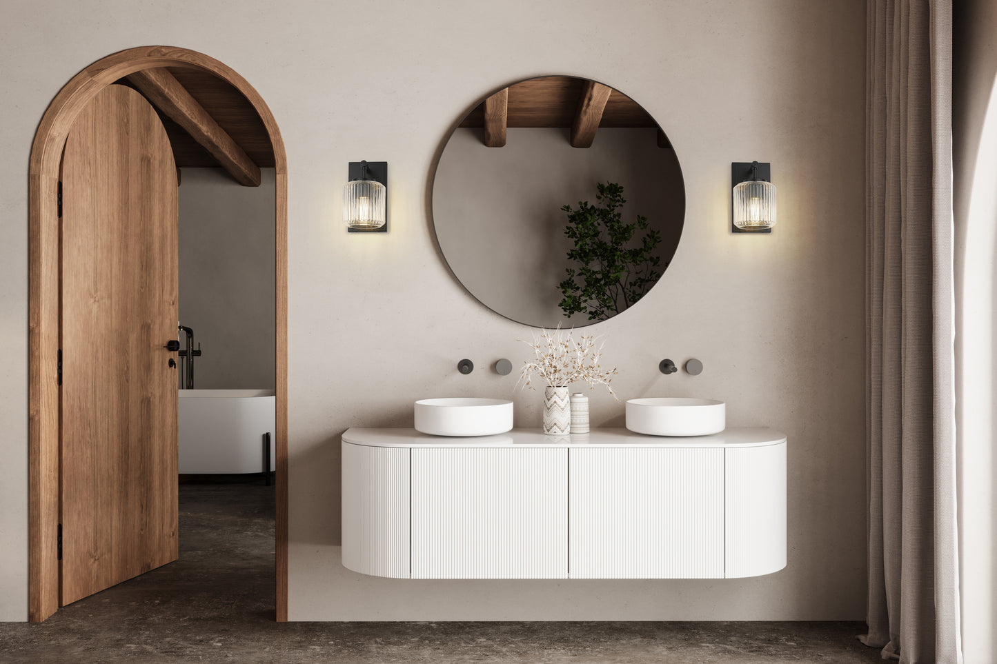 7515-1S-MB - Landon 1 Light Wall 9" Sconce - Matte Black