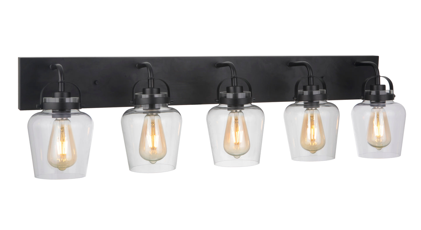53505-FB - Trystan 5 Light 38" Wide Vanity Light - Flat Black