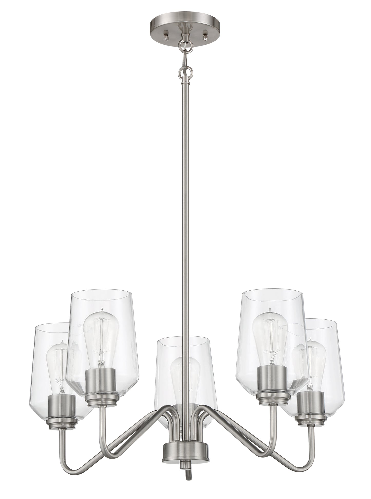 56125-BNK - Shayna 5 Light 23" Wide Chandelier - Brushed Nickel