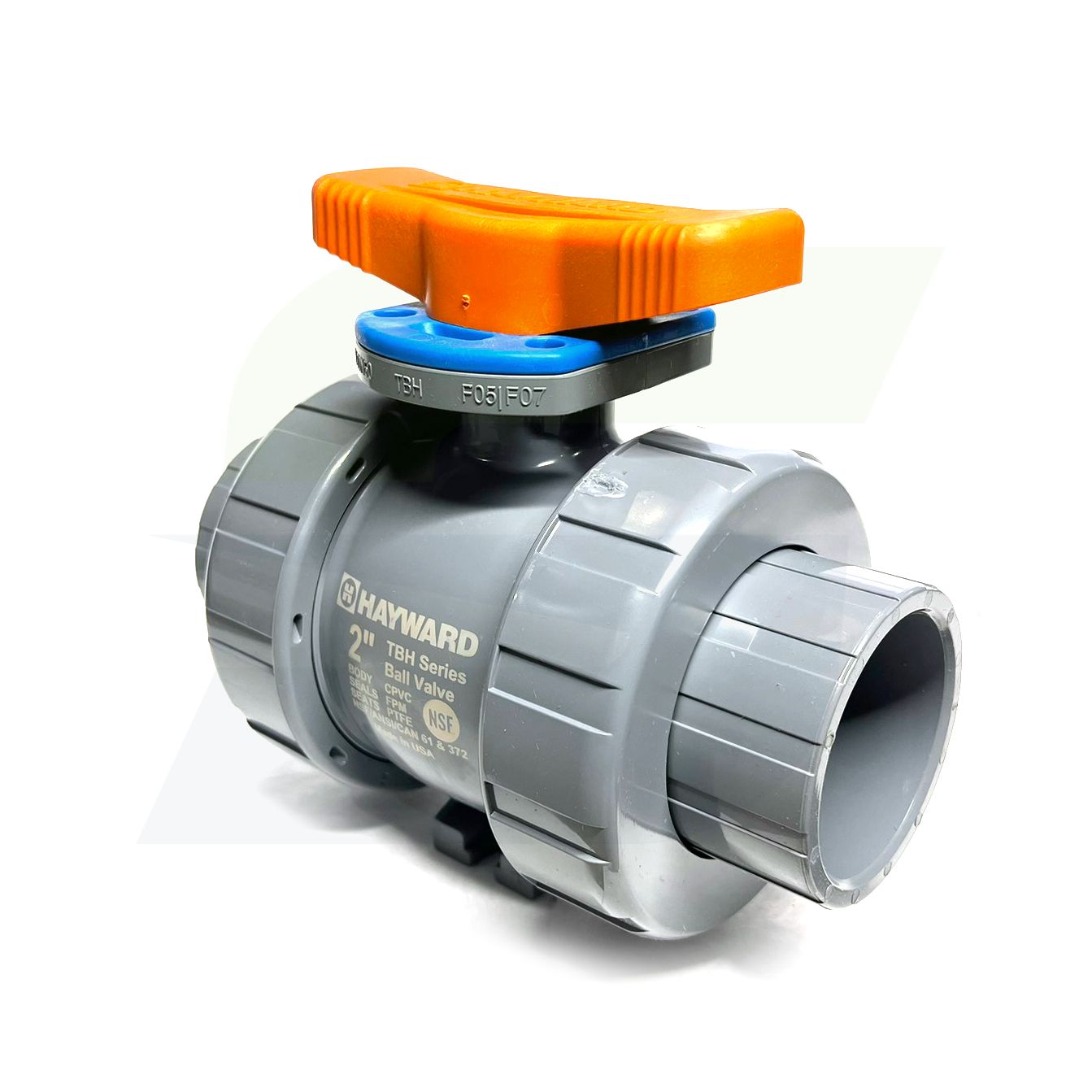 2" CPVC TBH Series Ball Valve Socket or Threaded Ends - FPM Seals