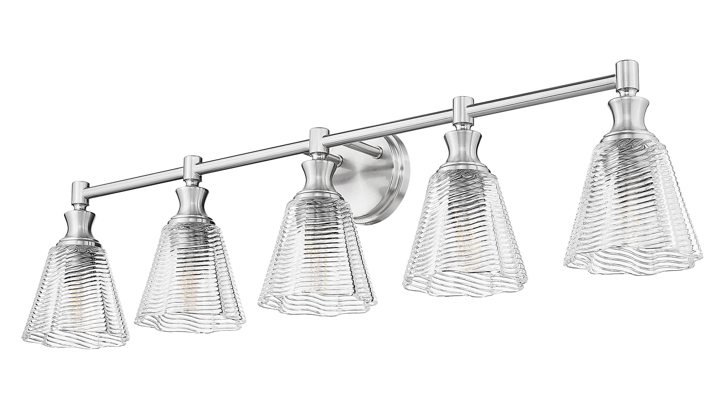 7704-5V-BN - Auden 5 Light 40" Vanity - Brushed Nickel