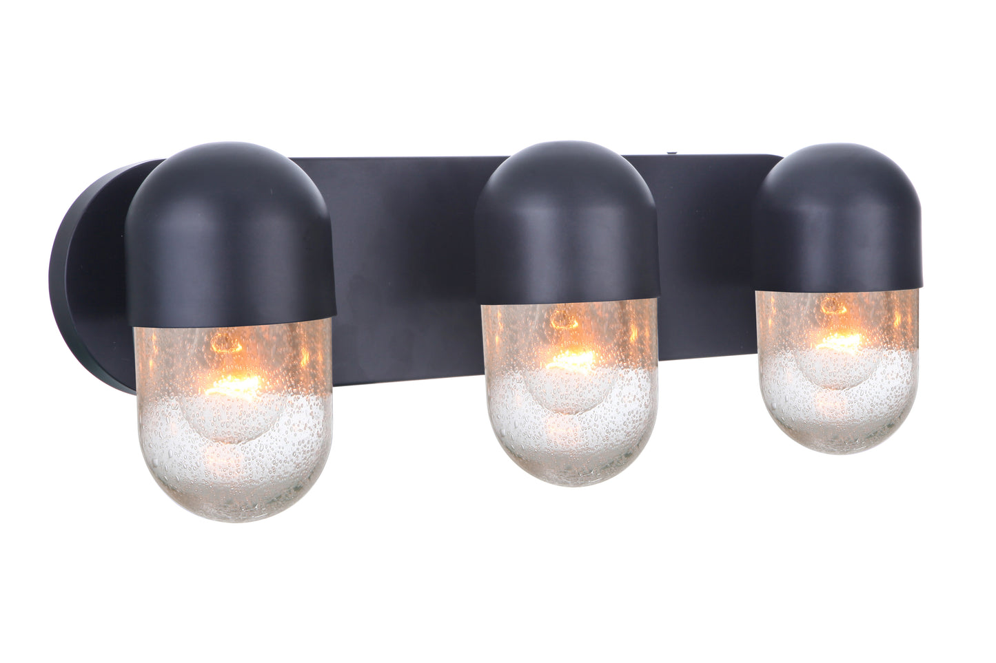 55003-FB - Pill 3 Light 22" Wide Vanity Light - Flat Black