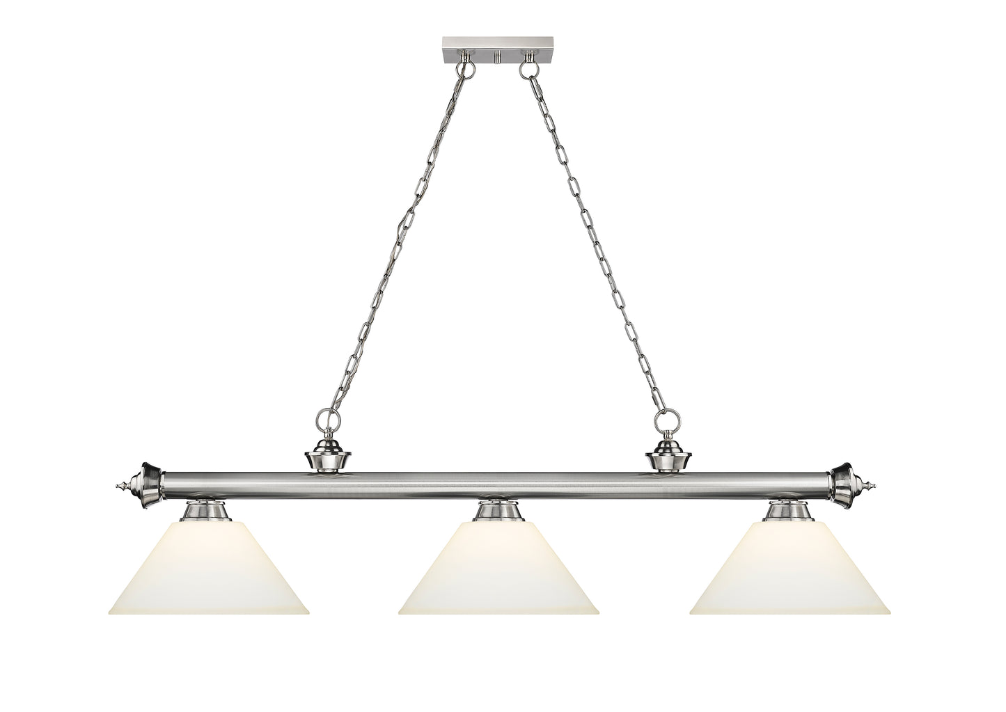 2306-3BN-AMO14 - Cordon 3 Light 57" Billiard - Brushed Nickel